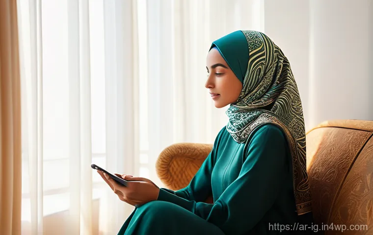 정신건강 관리 앱 추천 및 리뷰 - **Prompt:** A young Arab woman, in her mid-twenties, seated comfortably on a plush, velvet-covered s...