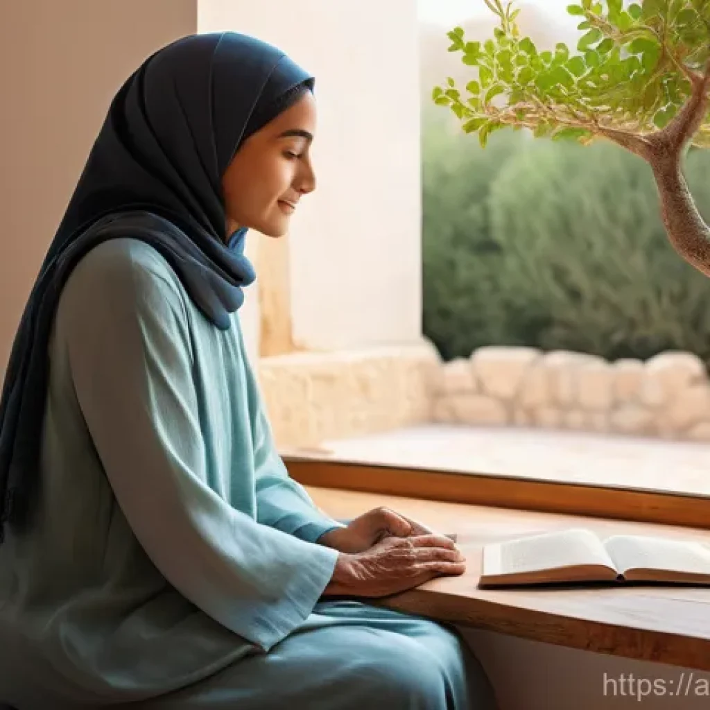 정신건강 테크와 전통 치료법의 통합 - **Intergenerational Serenity: Blending Wisdom and Technology**
A young adult, dressed in modest,...